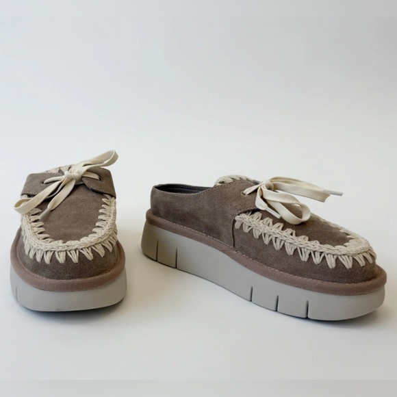 MOU Summer Lace Slip On Bounce Mules